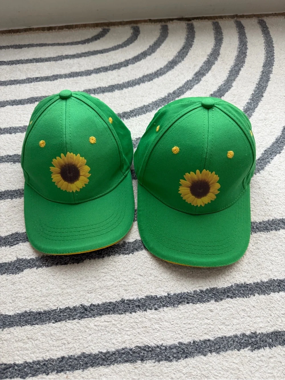 Green Hidden Disabilities Sunflower Baseball Cap - Pair